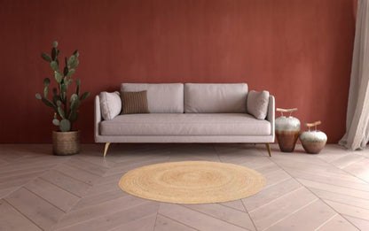 GoodHome Juta tæppe 60 x 90 cm rund
