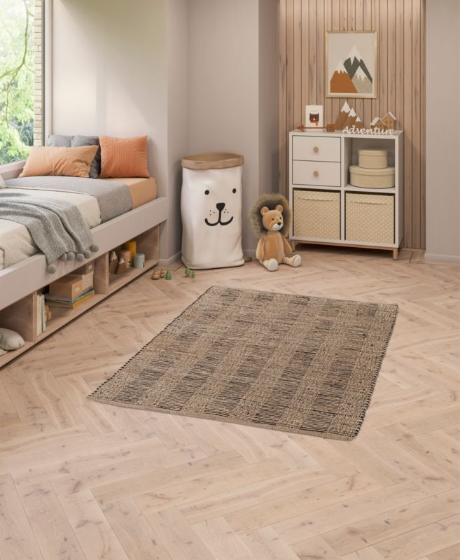 GoodHome Jute&Cotton mønsteret tæppe 120 x 170 cm