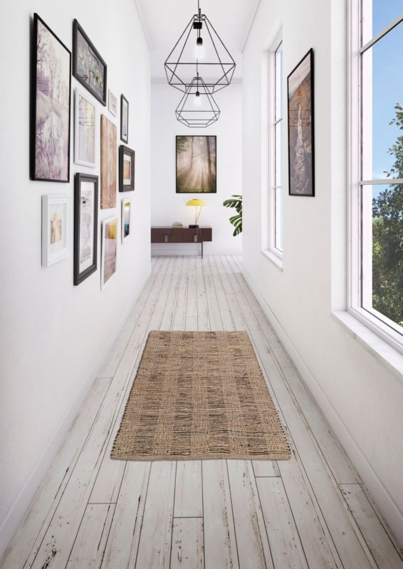 GoodHome Jute&Cotton tæppe 80 x 150 cm med mønster