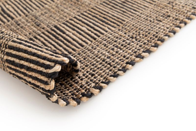 GoodHome Jute&Cotton tæppe 80 x 150 cm med mønster