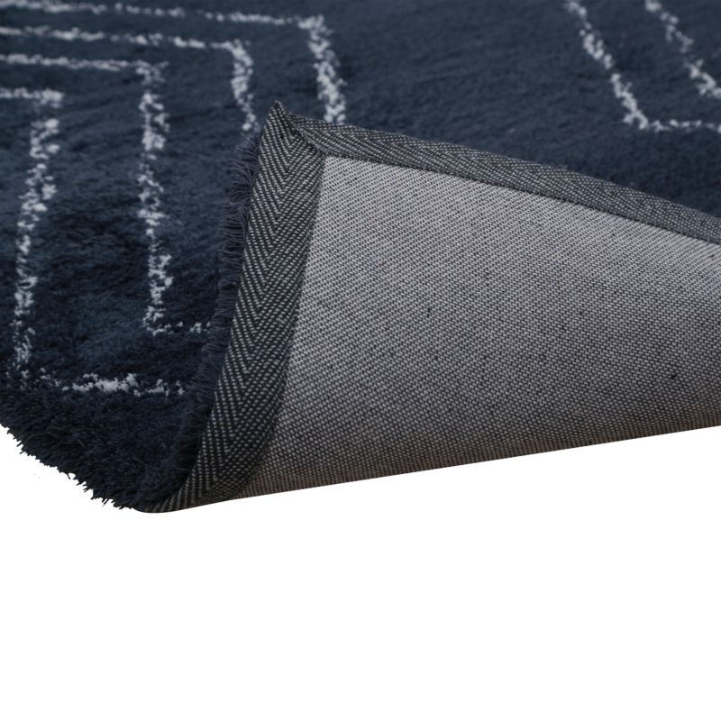 Shaggy Tæppe 120 x 170 cm Marineblå Polyester