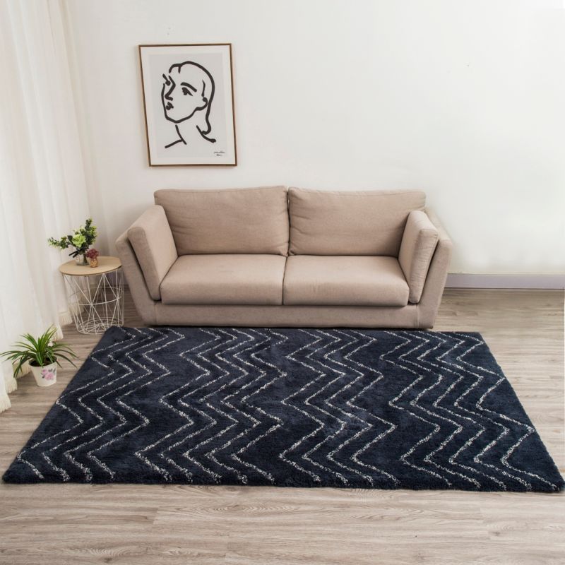 GoodHome Manzo tæppe 160 x 230 cm i mørkeblå