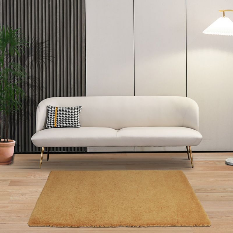 GoodHome Manzo tæppe 80 x 150 cm i sennepsgul