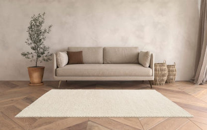 GoodHome Wool Knits tæppe 160 x 230 cm beige