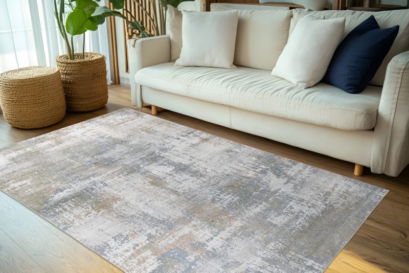 Rektangulært Tæppe 120x160 cm Grågrøn Mønstret