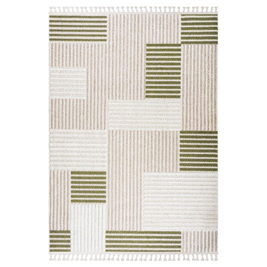 Jardin Geo tæppe 140 x 190 cm i grøn