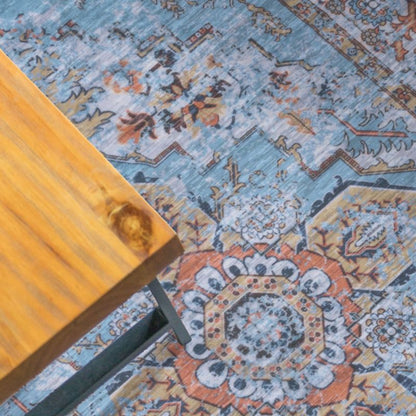 Klassisk Tæppe 160x230 cm Blå Velour