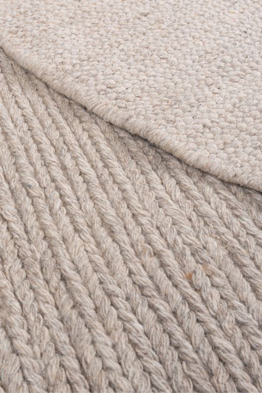 Uldtæppe 160x160 cm Beige