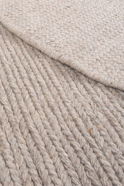 Uldtæppe 160x160 cm Beige