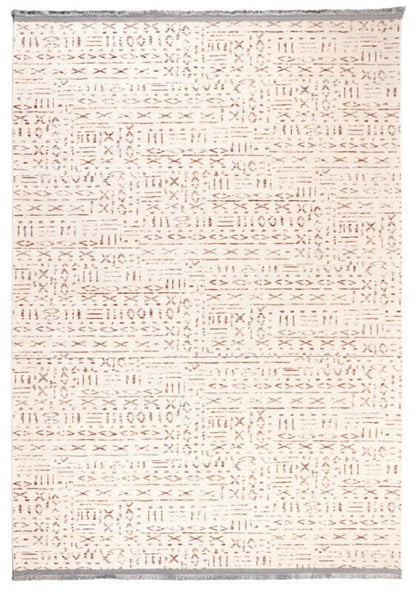 Aztekisk Tæppe Chantelle 160x230 cm Kremfarvet Bomuld-Polyester