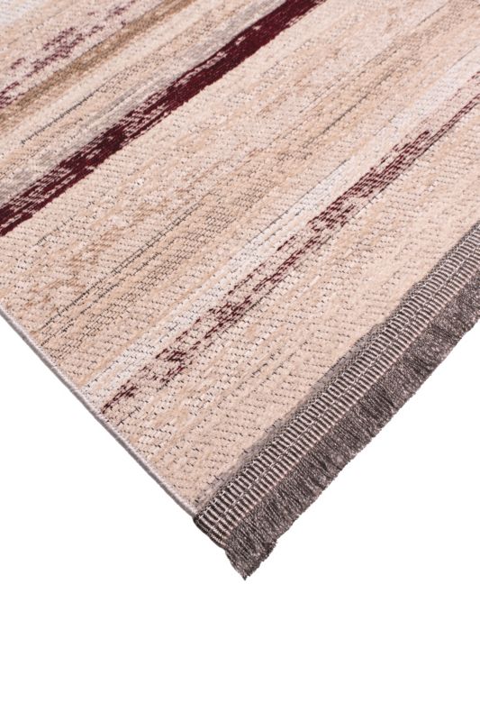 Tæppe 160x230 cm Bordo-Beige med Vintage Effekt