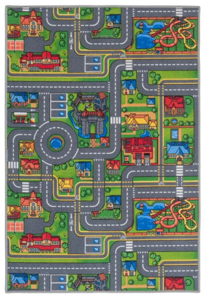 Børnetæppe Playtown 120x170 cm Grå Poliamid