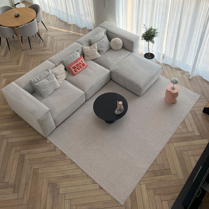 Tæppe Lora 160x230 cm Beige Polyester