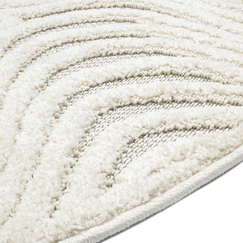 Rundt Tæppe 120 cm Boho Cora Cremefarvet Polypropylen