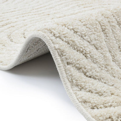 Rundt Tæppe 120 cm Boho Cora Cremefarvet Polypropylen
