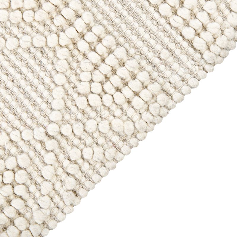 Tæppe 160x230 cm Beige Uld Geometrisk