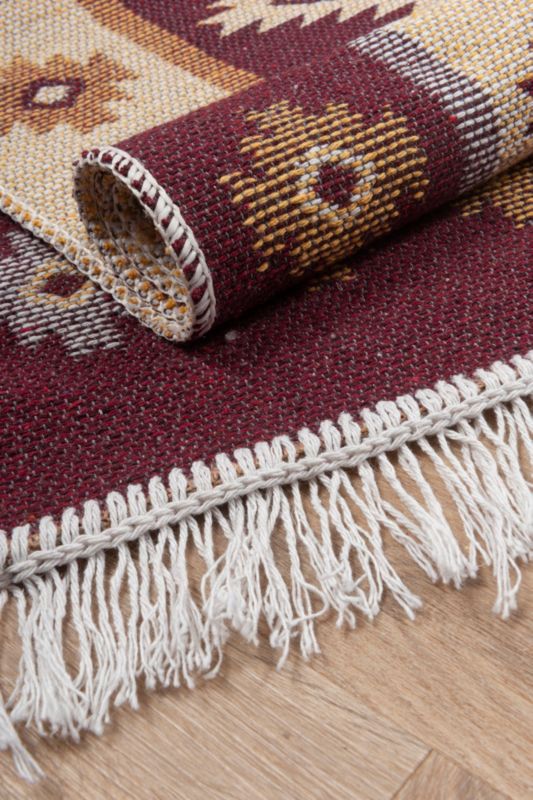 Tæppe Pled 60 x 120 cm blomme med romber