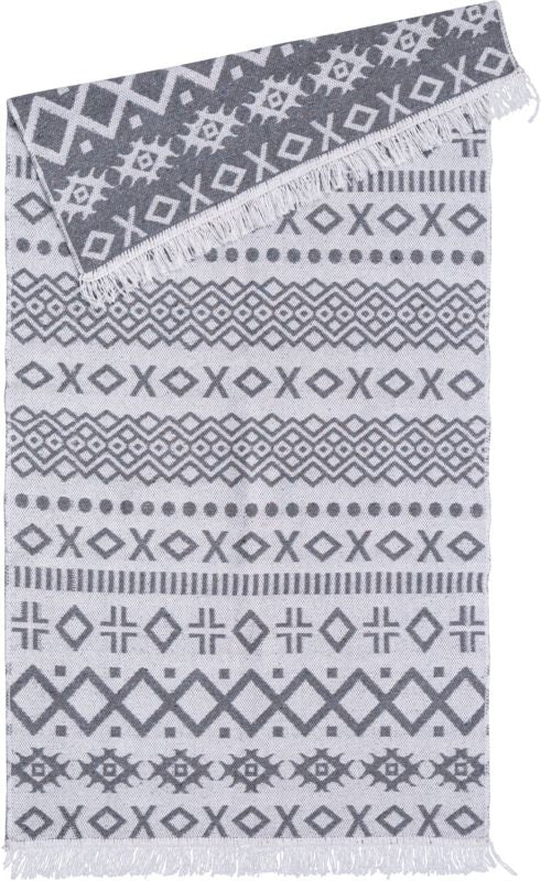 Tæppe Pled 80 x 150 cm Aztekisk grå