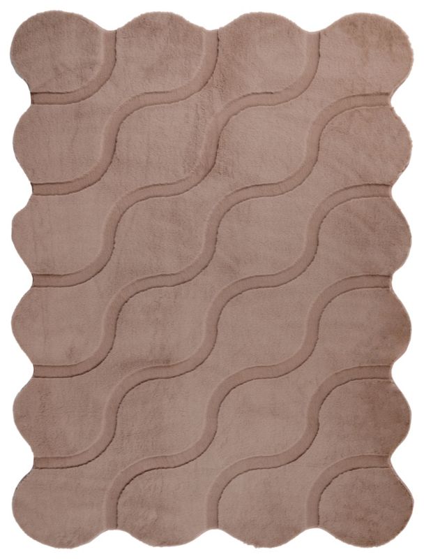 Tæppe Rabbit Bølge 160x230 cm Beige Uregelmæssig