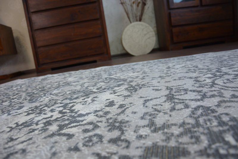 Tæppe Vintage 200x290 cm Grå Polypropylen