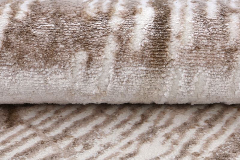 Rektangulært Tæppe 160x230 cm Beige Træstruktur Mønster