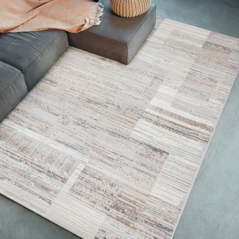 Gulvtæppe 200x300 cm Beige Abstrakt Mønster