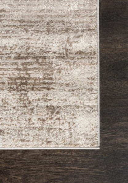 Tæppe 160x230 cm Beige Abstrakt Mønster Polyester