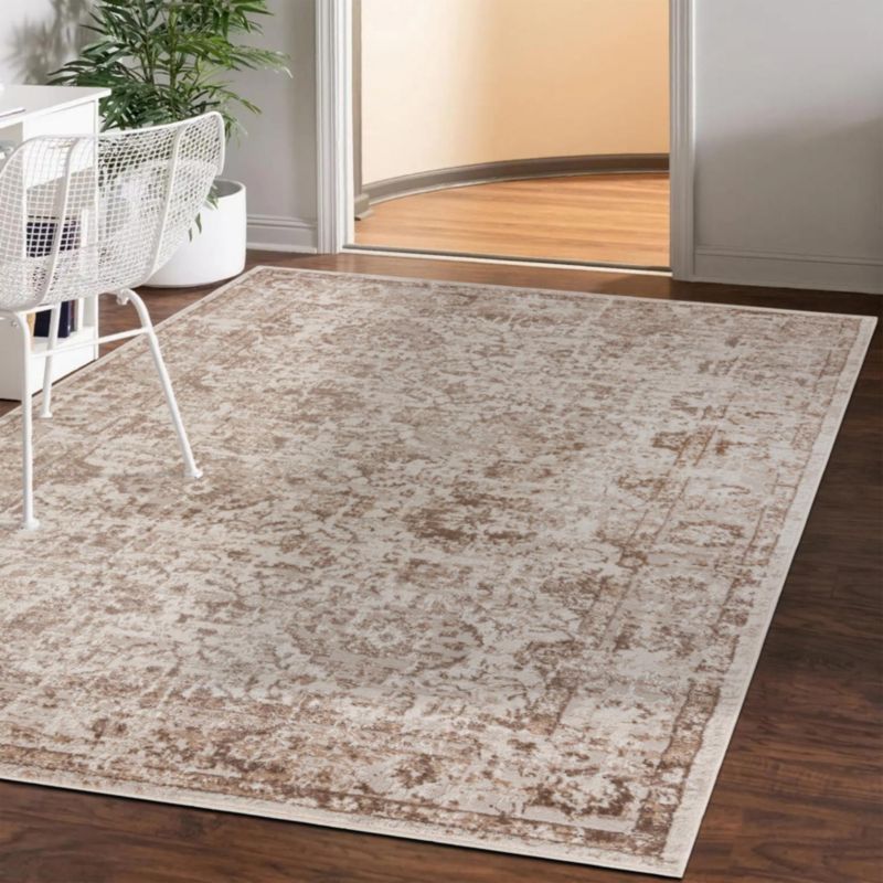 Rektangulært Tæppe 200x300 cm Beige Abstrakt Mønster