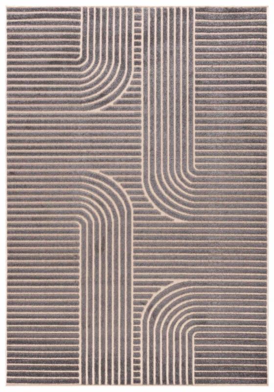 Udendørs Tæppe 160x230 cm Grå Geometrisk Mønster
