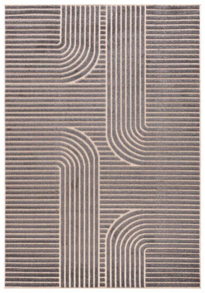 Udendørs Tæppe 160x230 cm Grå Geometrisk Mønster