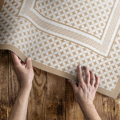 Vinylgulv Udendørs 140x210 cm Beige Geometrisk Mønster