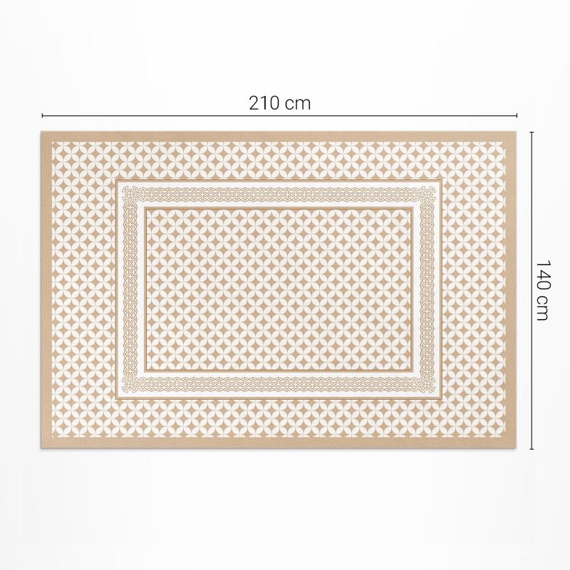 Vinylgulv Udendørs 140x210 cm Beige Geometrisk Mønster