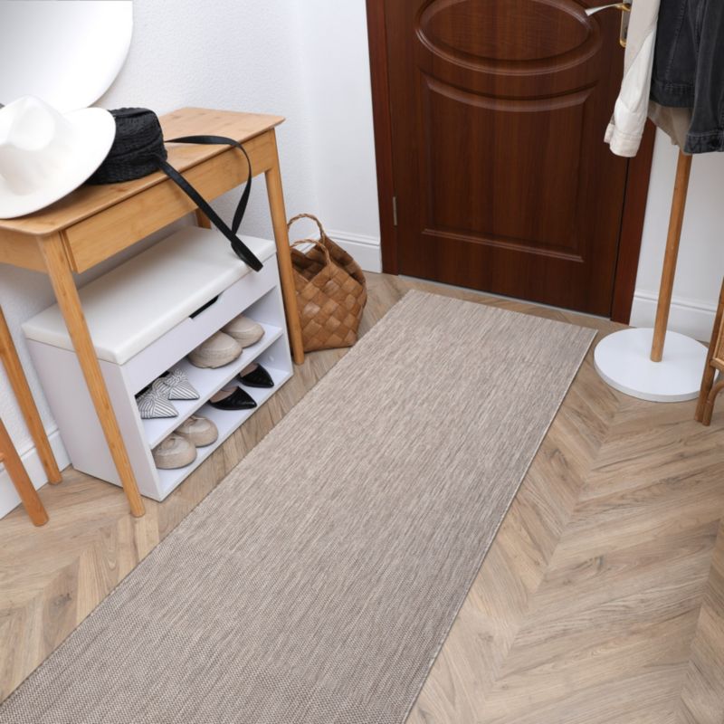 Udvendigt Tæppe 70x300 cm Beige Polypropylen D2507