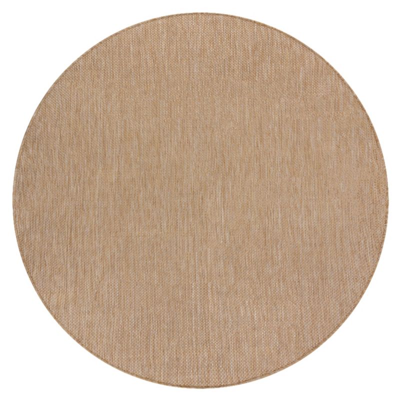 Udendørs Tæppe Rundt 200 cm Beige