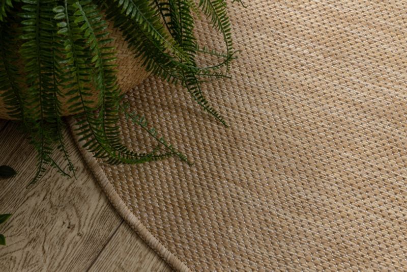 Udendørs Tæppe Rundt 200 cm Beige
