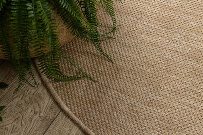 Udendørs Tæppe Rundt 200 cm Beige