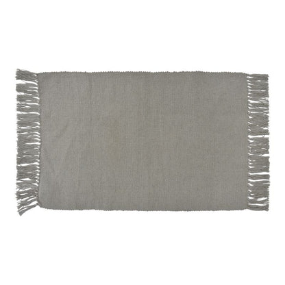 Bomuldsgulvtæppe 50x80 cm Mørk Beige Håndvævet