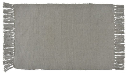 Bomuldsgulvtæppe 50x80 cm Mørk Beige Håndvævet