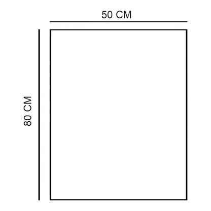 Sort tæppe 50 x 80 cm
