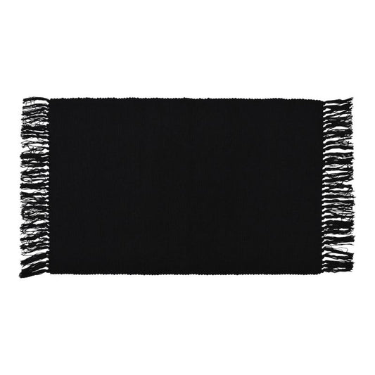 Sort tæppe 50 x 80 cm
