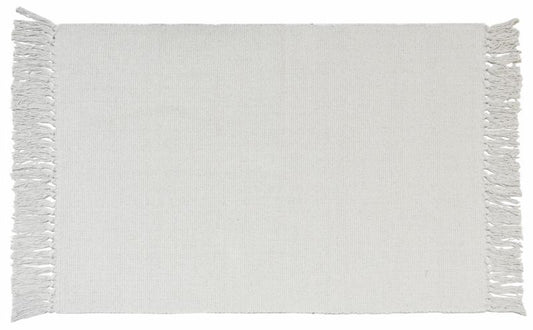 Kremfarvet tæppe 50 x 80 cm