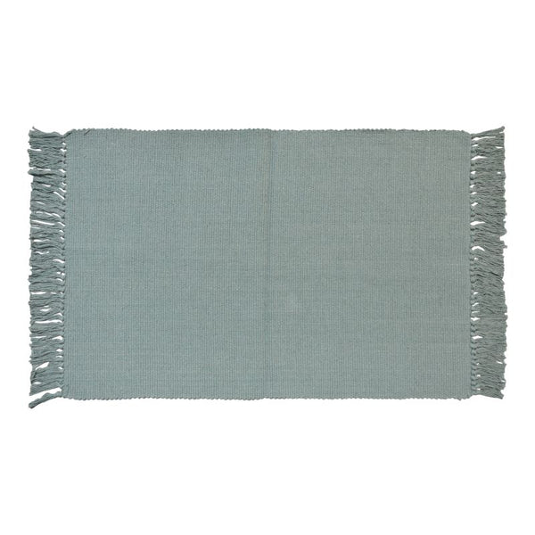 Bomuldsmåtte 50x80 cm Mintgrå Håndvævet