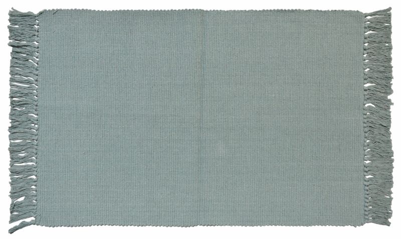 Bomuldsmåtte 50x80 cm Mintgrå Håndvævet