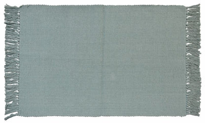 Bomuldsmåtte 50x80 cm Mintgrå Håndvævet