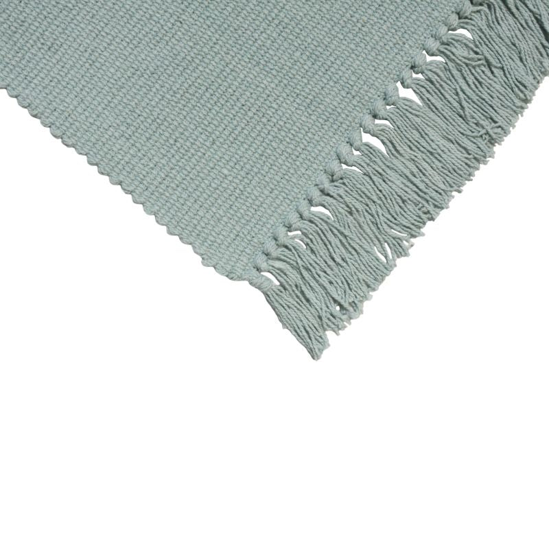 Bomuldsmåtte 50x80 cm Mintgrå Håndvævet
