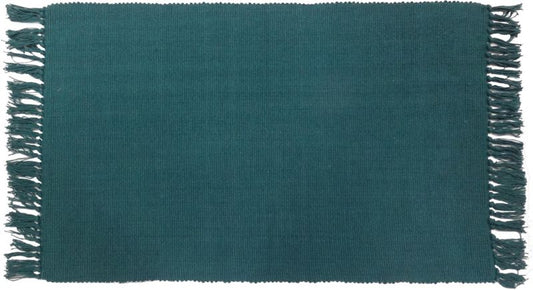 Tæppe 50 x 80 cm i havblå