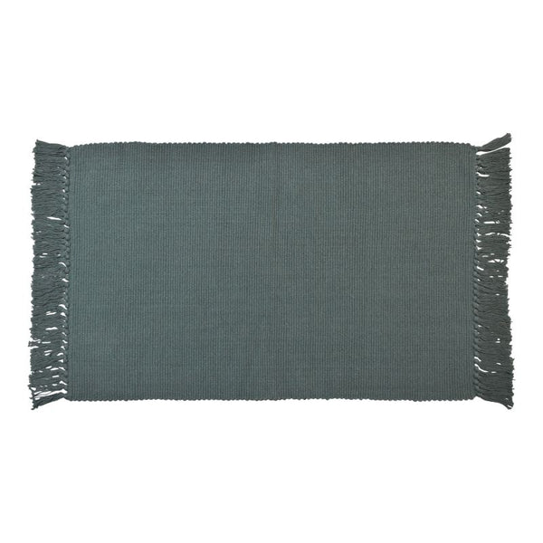 Bomuldstæppe 50x80 cm Grøn Håndvævet