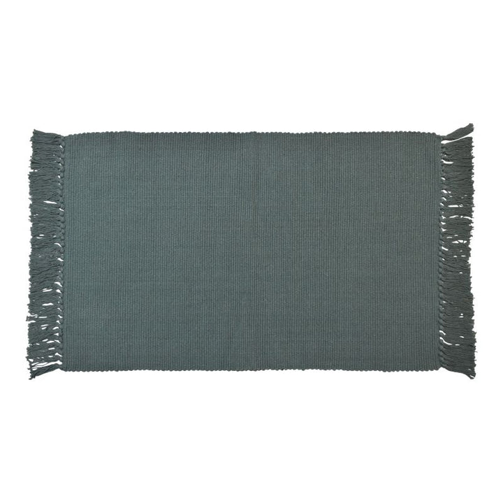 Bomuldstæppe 50x80 cm Grøn Håndvævet
