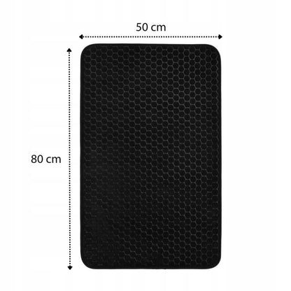 Bademåtte 50x80 cm Sort Skridsikker 1 stk.