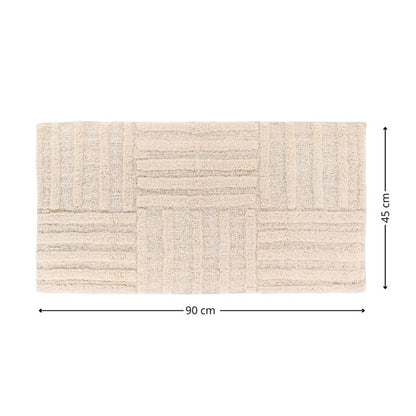 Bademåtte Anna 45x90 cm Beige Bomuld 1 stk.